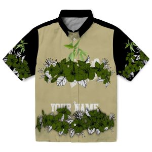 Bamboo Hibiscus Stripe Hawaiian Shirt Best selling