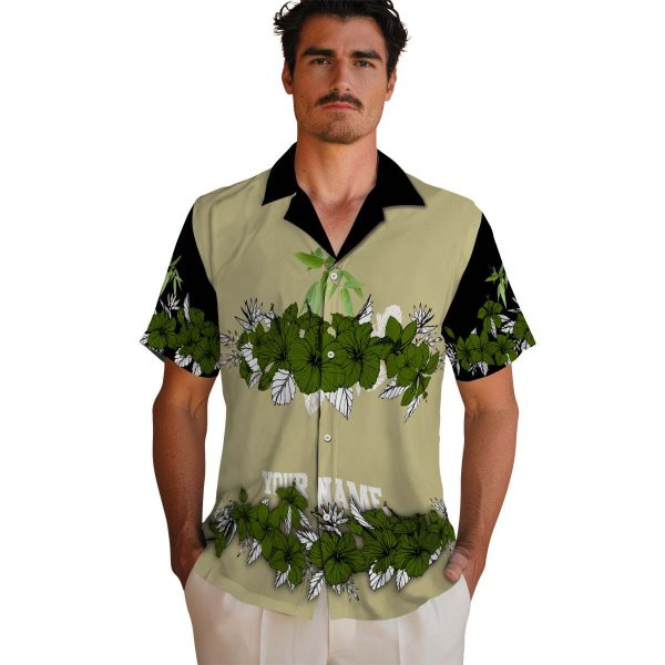 Bamboo Hibiscus Stripe Hawaiian Shirt High quality