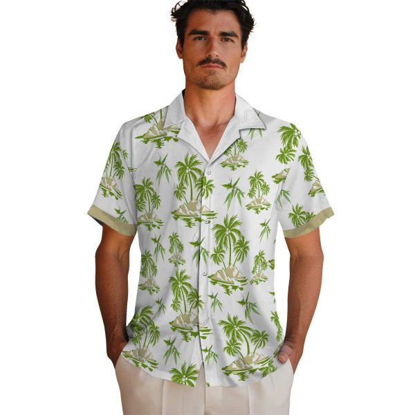 Bamboo Palm Island Print Hawaiian Shirt High quality