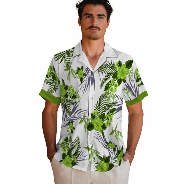 Bamboo Patriotic Hibiscus Design Hawaiian Shirt High quality