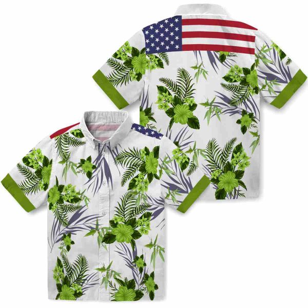 Bamboo Patriotic Hibiscus Design Hawaiian Shirt Latest Model