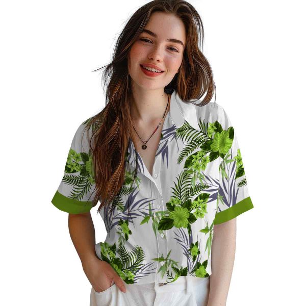 Bamboo Patriotic Hibiscus Design Hawaiian Shirt Trendy