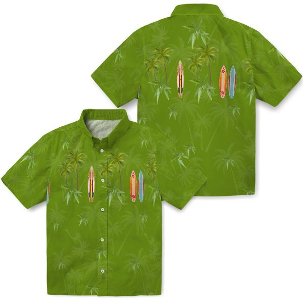 Bamboo Surfboard Palm Hawaiian Shirt Latest Model