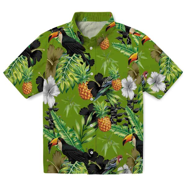 Bamboo Toucan Hibiscus Pineapple Hawaiian Shirt Best selling