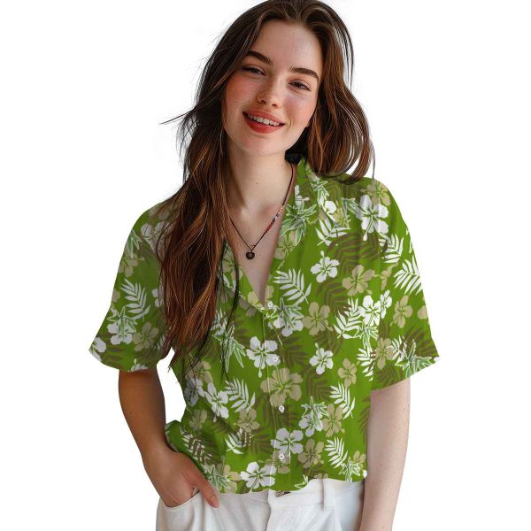 Bamboo Tropical Floral Hawaiian Shirt Trendy