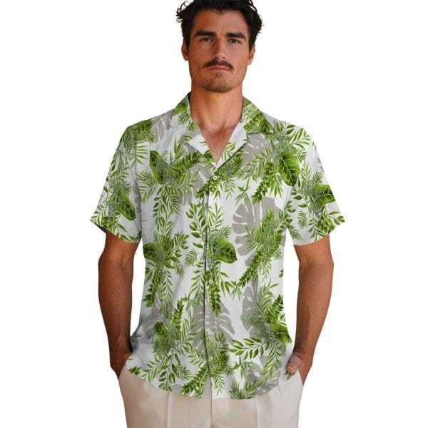 Bamboo Tropical Leaves Hawaiian Shirt High quality