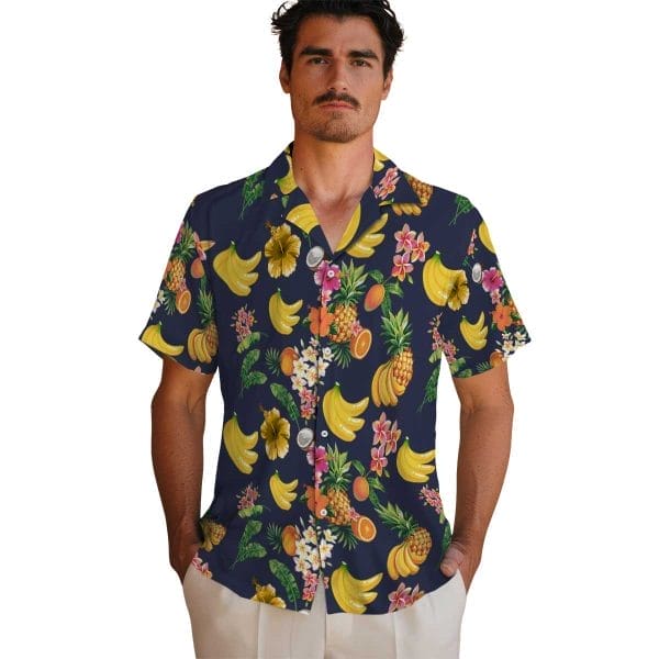 Banana Hibiscus And Fruit Hawaiian Shirt High quality