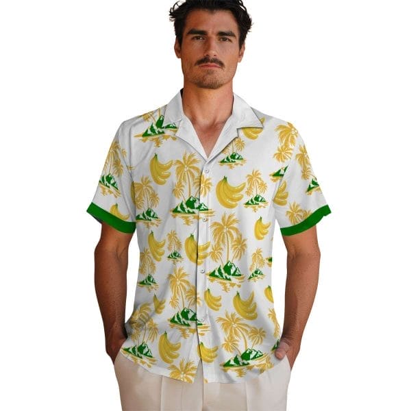 Banana Palm Island Print Hawaiian Shirt High quality