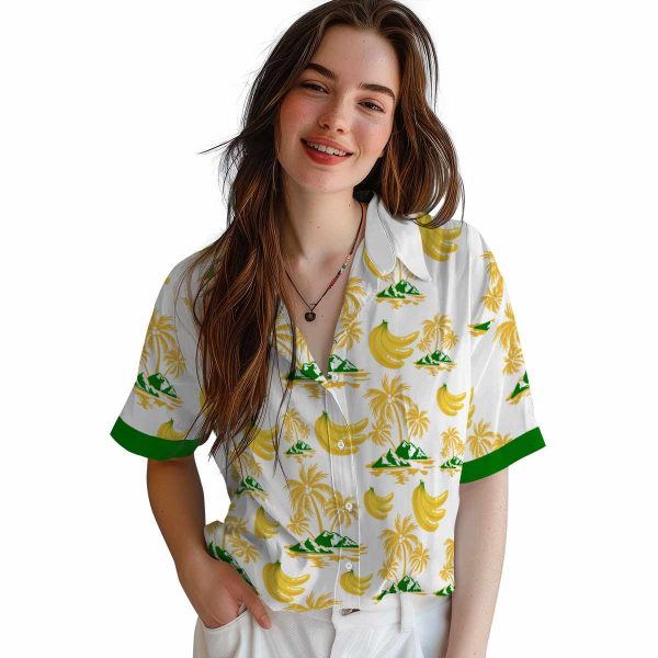 Banana Palm Island Print Hawaiian Shirt Trendy