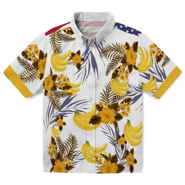 Banana Patriotic Hibiscus Design Hawaiian Shirt Best selling