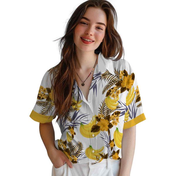 Banana Patriotic Hibiscus Design Hawaiian Shirt Trendy