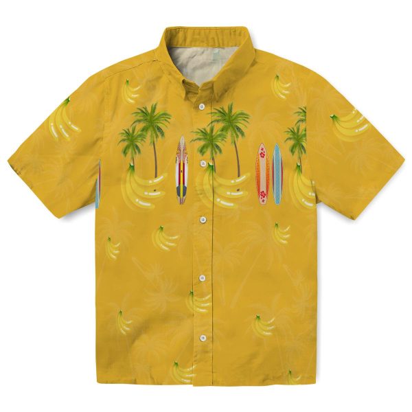 Banana Surfboard Palm Hawaiian Shirt Best selling