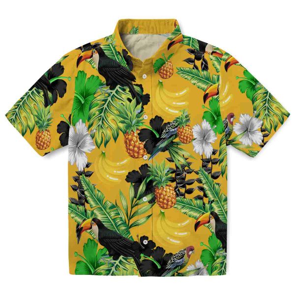 Banana Toucan Hibiscus Pineapple Hawaiian Shirt Best selling