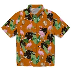 Baseball Flamingo Leaf Motif Hawaiian Shirt Best selling