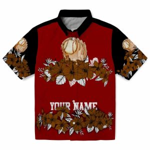 Baseball Hibiscus Stripe Hawaiian Shirt Best selling