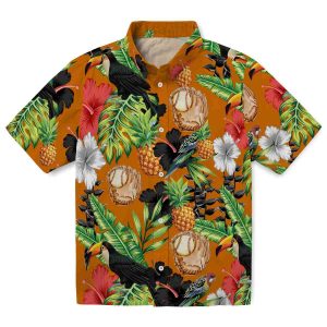 Baseball Toucan Hibiscus Pineapple Hawaiian Shirt Best selling