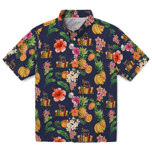 Beer Hibiscus And Fruit Hawaiian Shirt Best selling