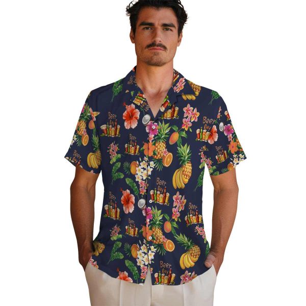 Beer Hibiscus And Fruit Hawaiian Shirt High quality