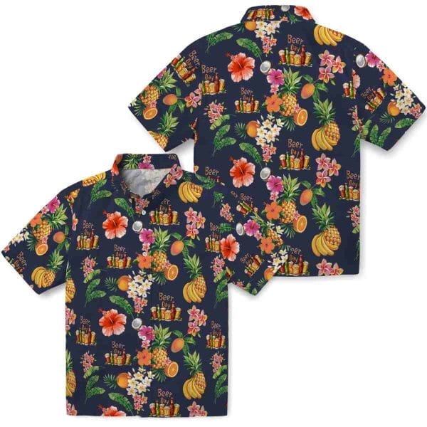 Beer Hibiscus And Fruit Hawaiian Shirt Latest Model