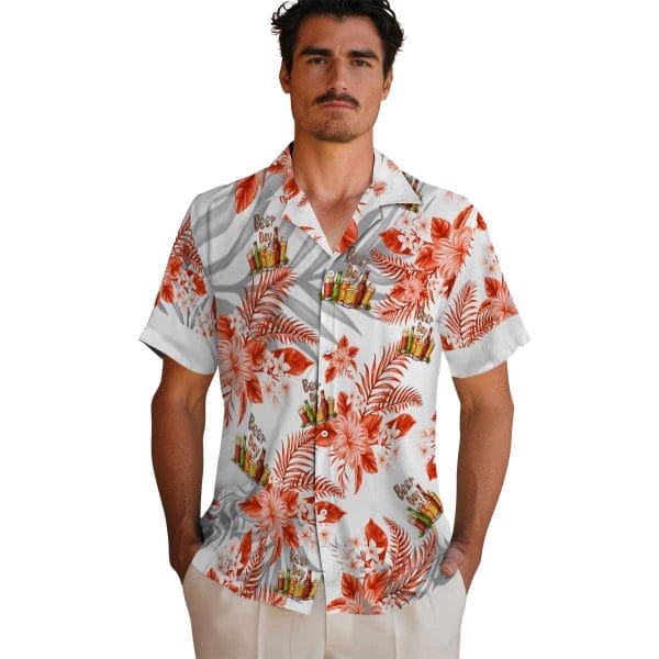 Beer Hibiscus Palm Leaves Hawaiian Shirt High quality