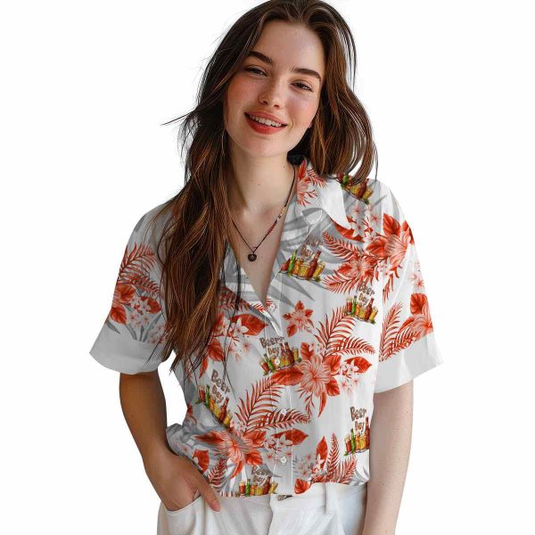 Beer Hibiscus Palm Leaves Hawaiian Shirt Trendy