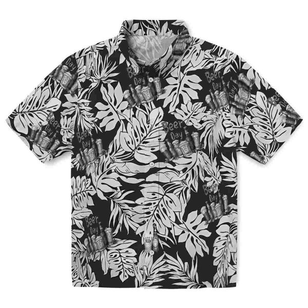 Beer Monstera Leaf Pattern Hawaiian Shirt Best selling