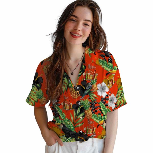 Beer Toucan Hibiscus Pineapple Hawaiian Shirt Trendy