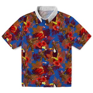 Bigfoot Floral Toucan Hawaiian Shirt Best selling