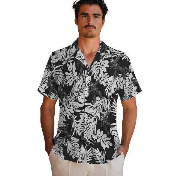 Bigfoot Monstera Leaf Pattern Hawaiian Shirt High quality