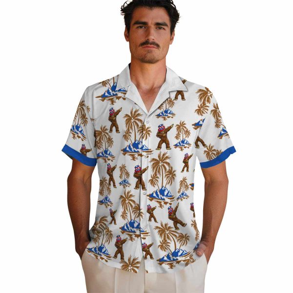 Bigfoot Palm Island Print Hawaiian Shirt High quality