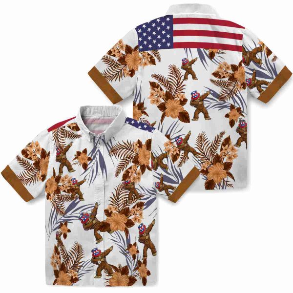 Bigfoot Patriotic Hibiscus Design Hawaiian Shirt Latest Model