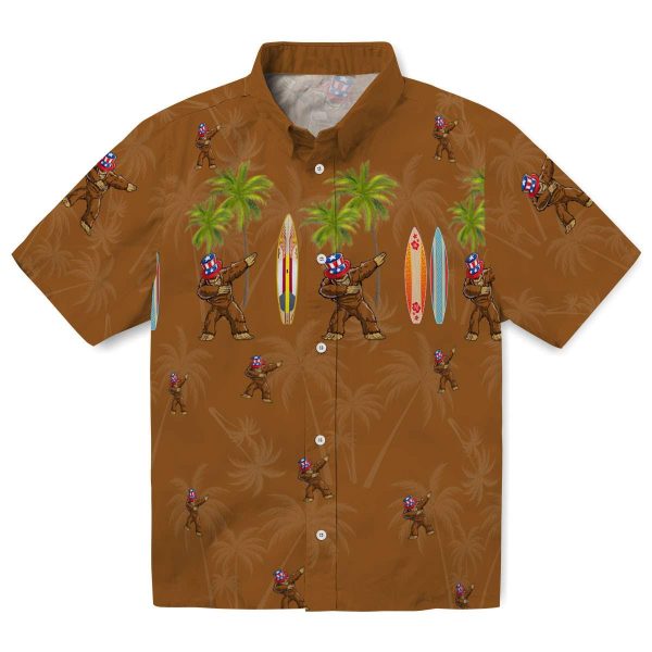 Bigfoot Surfboard Palm Hawaiian Shirt Best selling