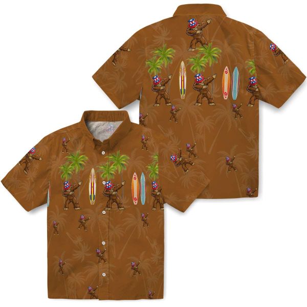 Bigfoot Surfboard Palm Hawaiian Shirt Latest Model