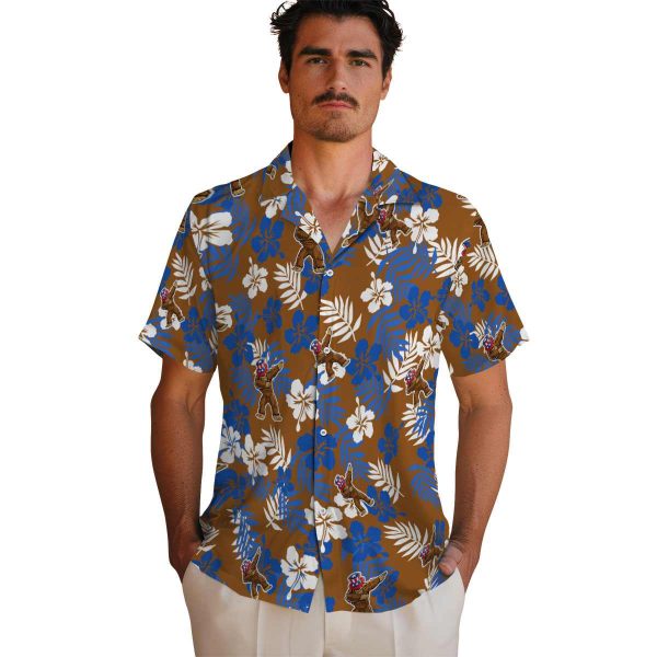 Bigfoot Tropical Floral Hawaiian Shirt High quality