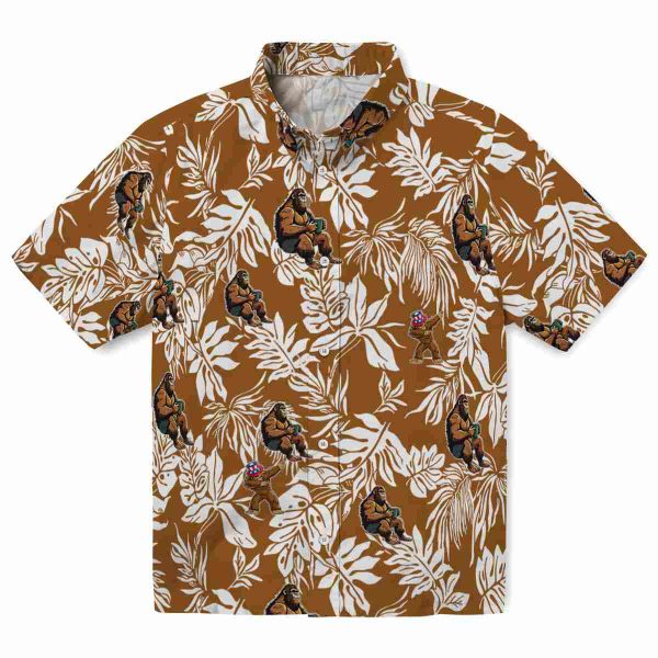 Bigfoot Tropical Leaf Hawaiian Shirt Best selling