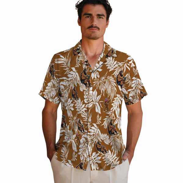 Bigfoot Tropical Leaf Hawaiian Shirt High quality