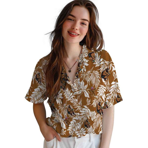 Bigfoot Tropical Leaf Hawaiian Shirt Trendy