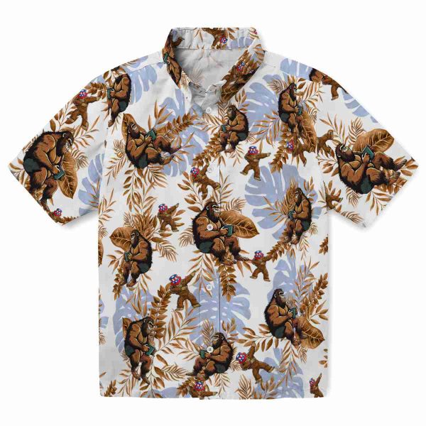 Bigfoot Tropical Leaves Hawaiian Shirt Best selling