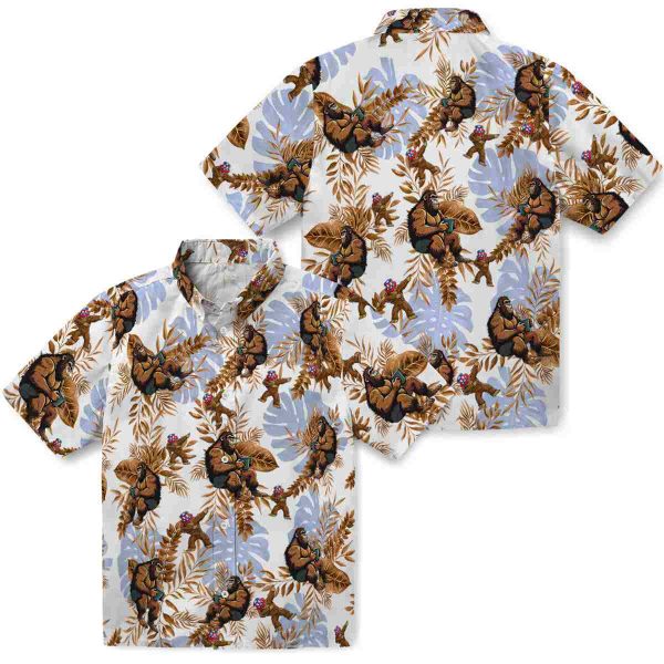 Bigfoot Tropical Leaves Hawaiian Shirt Latest Model