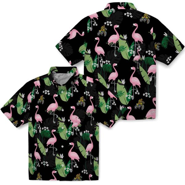 Biker Flamingo Leaf Motif Hawaiian Shirt Latest Model