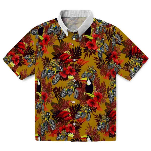 Biker Floral Toucan Hawaiian Shirt Best selling