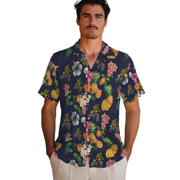 Biker Hibiscus And Fruit Hawaiian Shirt High quality