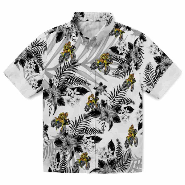 Biker Hibiscus Palm Leaves Hawaiian Shirt Best selling