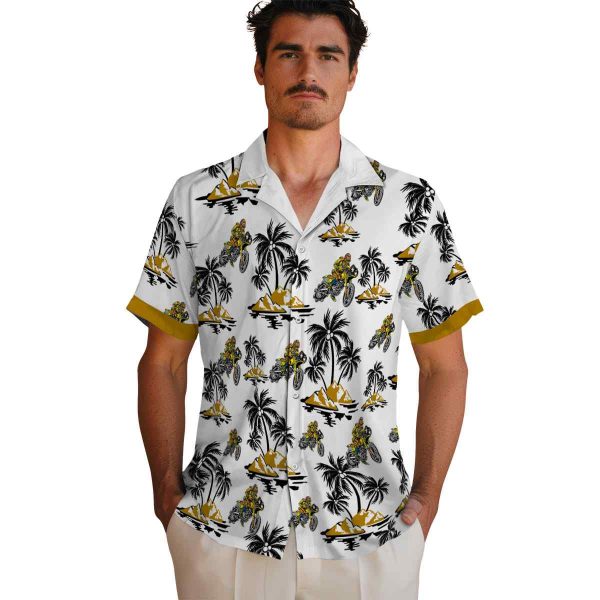 Biker Palm Island Print Hawaiian Shirt High quality