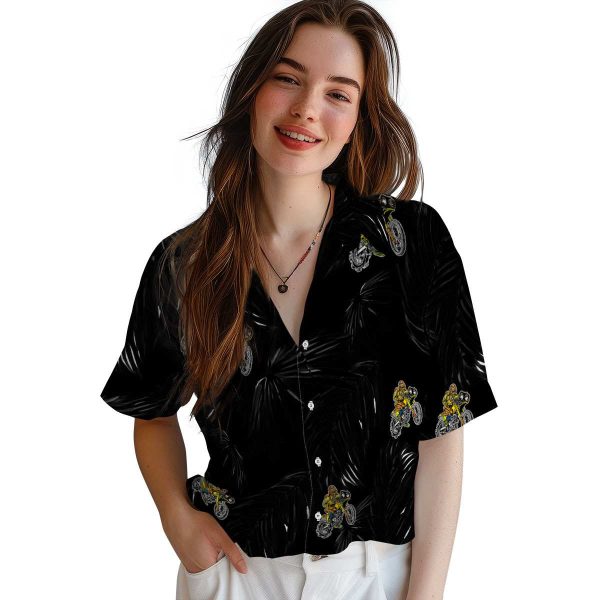 Biker Palm Leaf Hawaiian Shirt Trendy