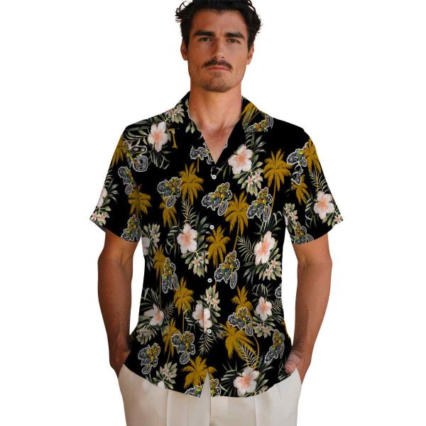 Biker Palm Tree Flower Hawaiian Shirt High quality