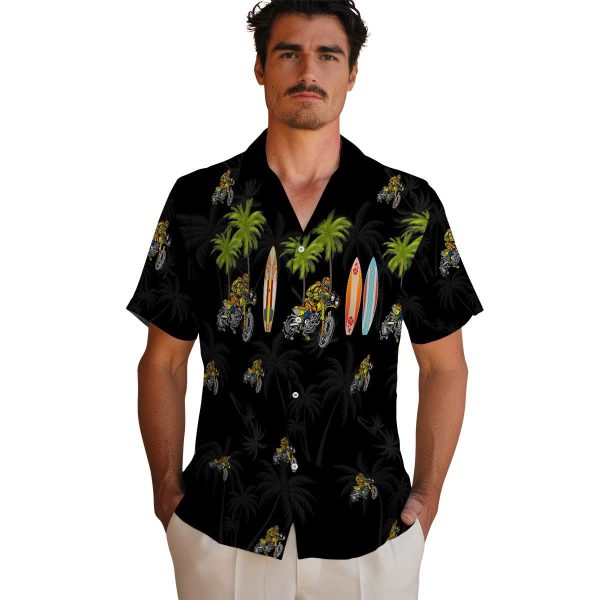 Biker Surfboard Palm Hawaiian Shirt High quality