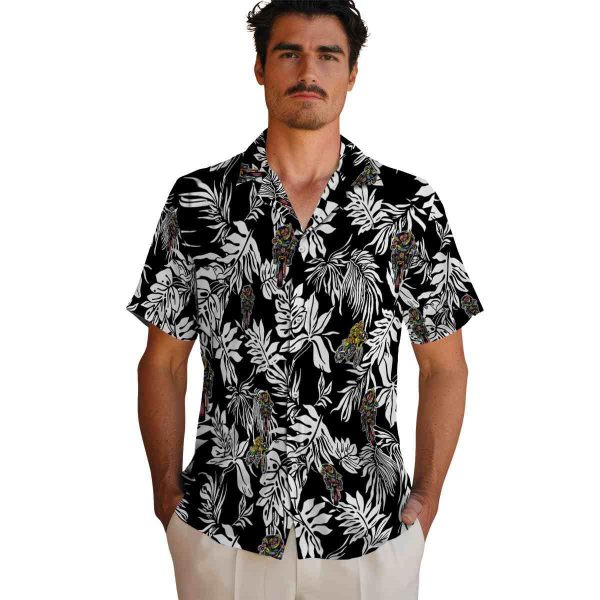 Biker Tropical Leaf Hawaiian Shirt High quality