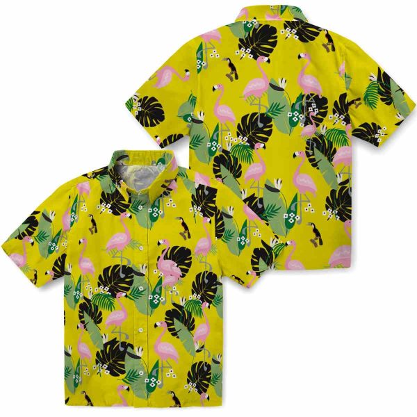 Bird Flamingo Leaf Motif Hawaiian Shirt Latest Model