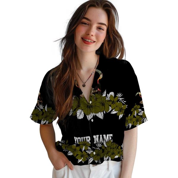 Bird Hibiscus Stripe Hawaiian Shirt Trendy